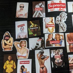 lot of 20 supreme stickers